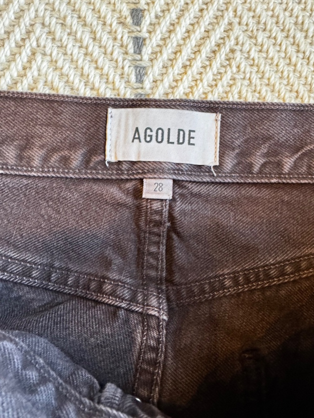 AGOLDE Ren High Rise Wide Leg Ankle Jeans in Sloe Berry size 28 - Picture 9 of 12